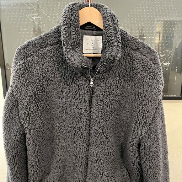 Urban Outfitters - Fleece Full Zip Jacket - Black - Picture 4 of 6